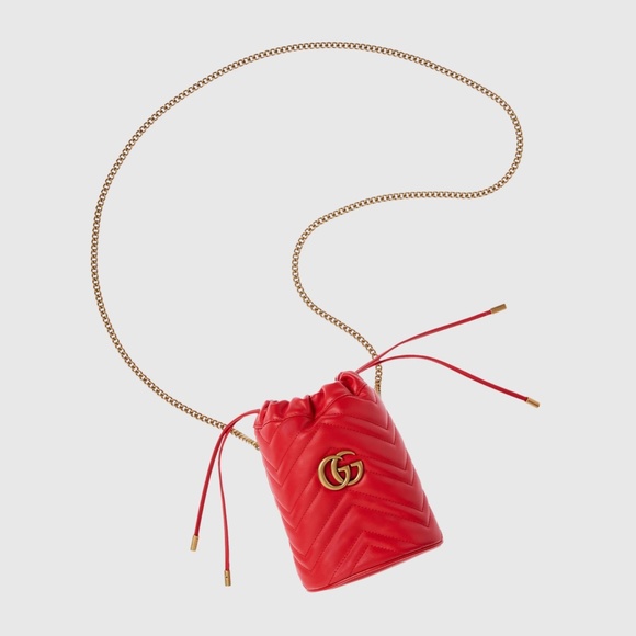 Gucci GG Marmont Matelasse Bucket Bag Crossbody - Picture 4 of 10